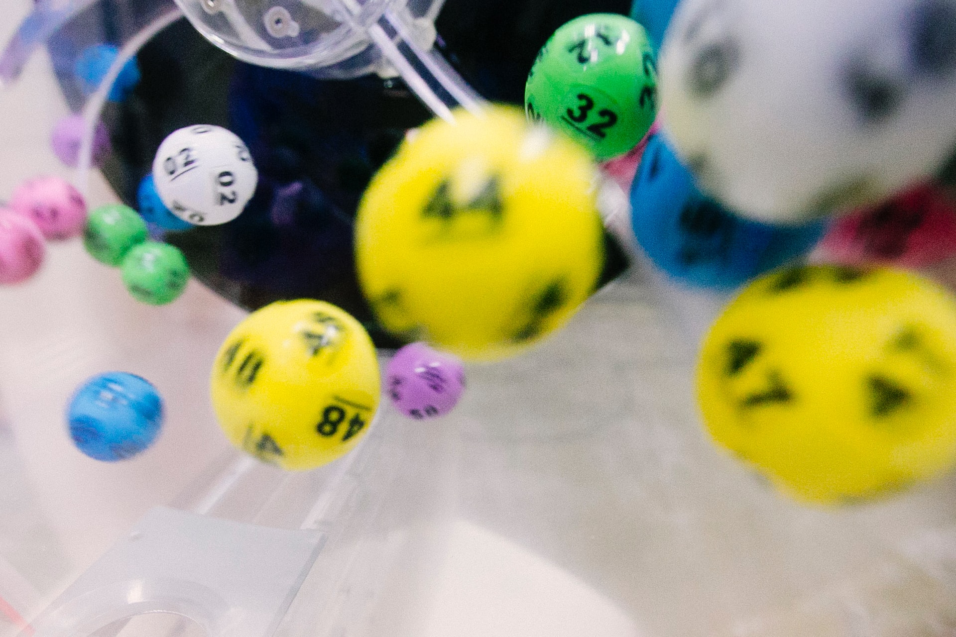 Lottery balls representing lottery winnings and family law