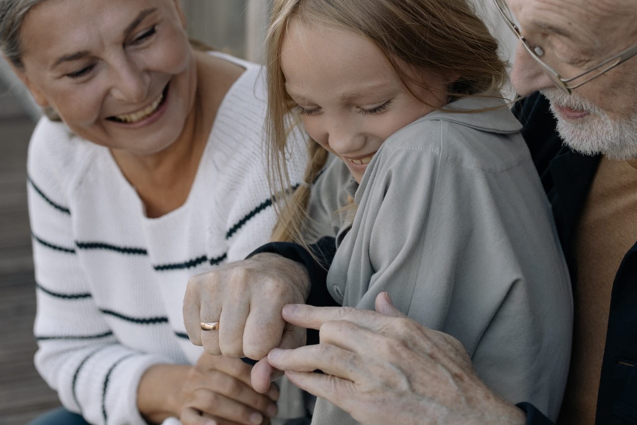close-up photo of grandparents