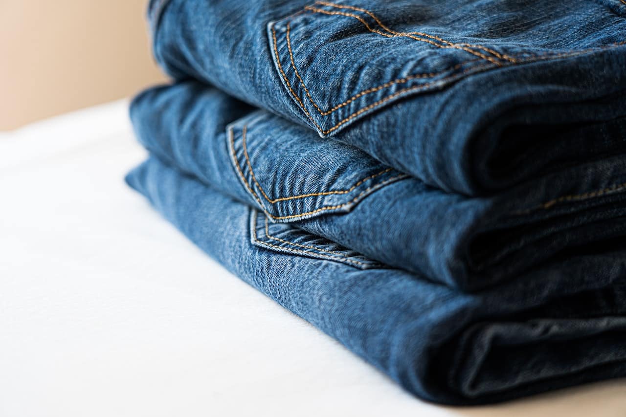 blue denim jeans