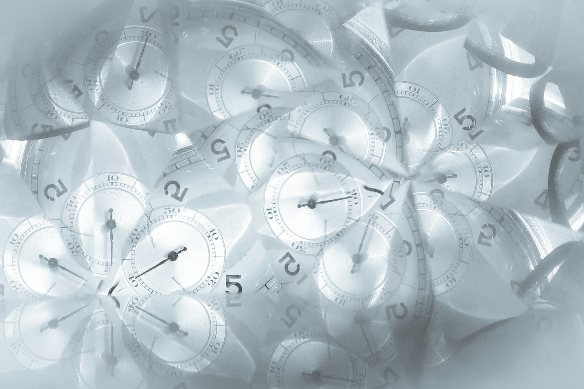 white and black faces of a clock