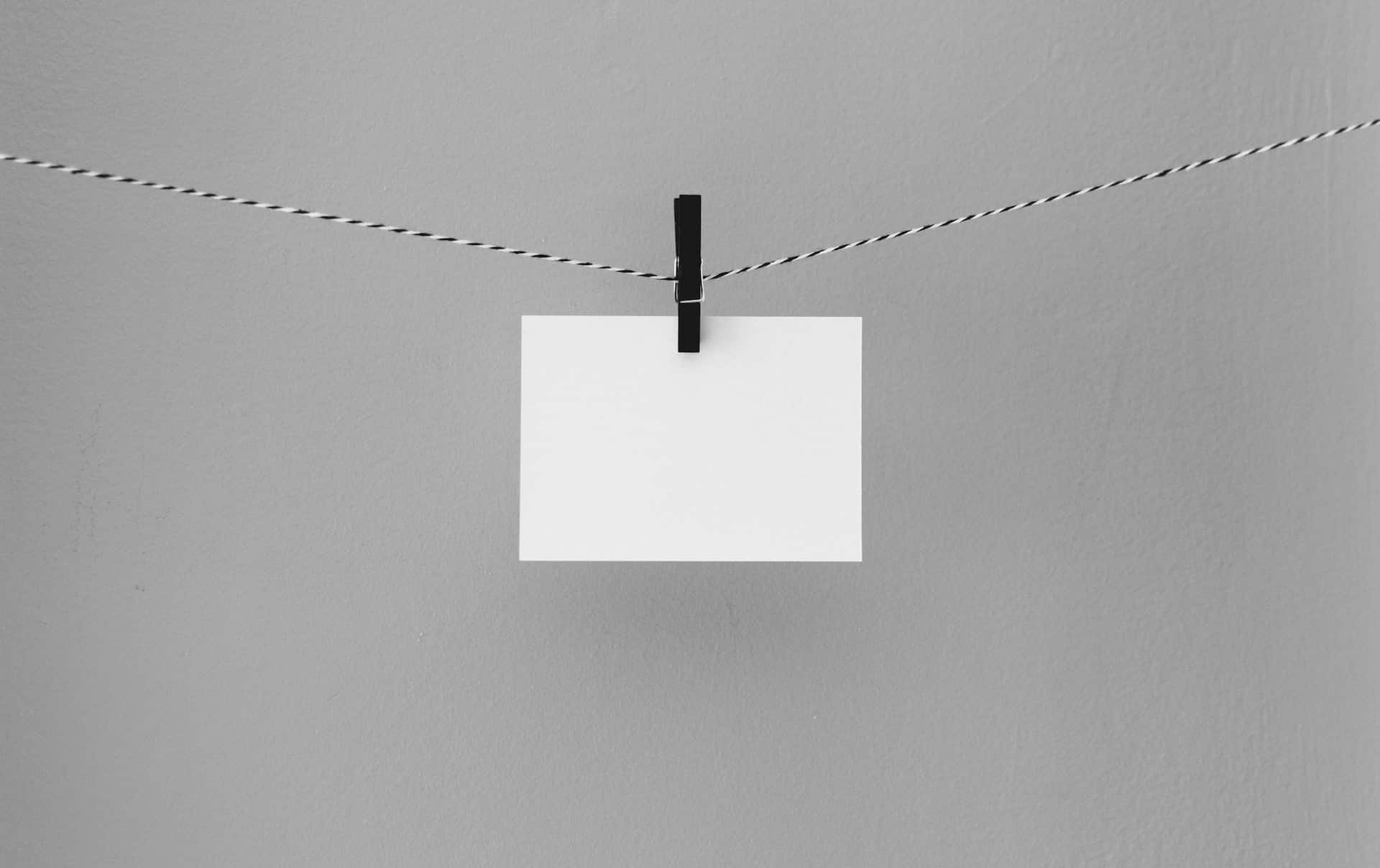 single envelope clipped to string