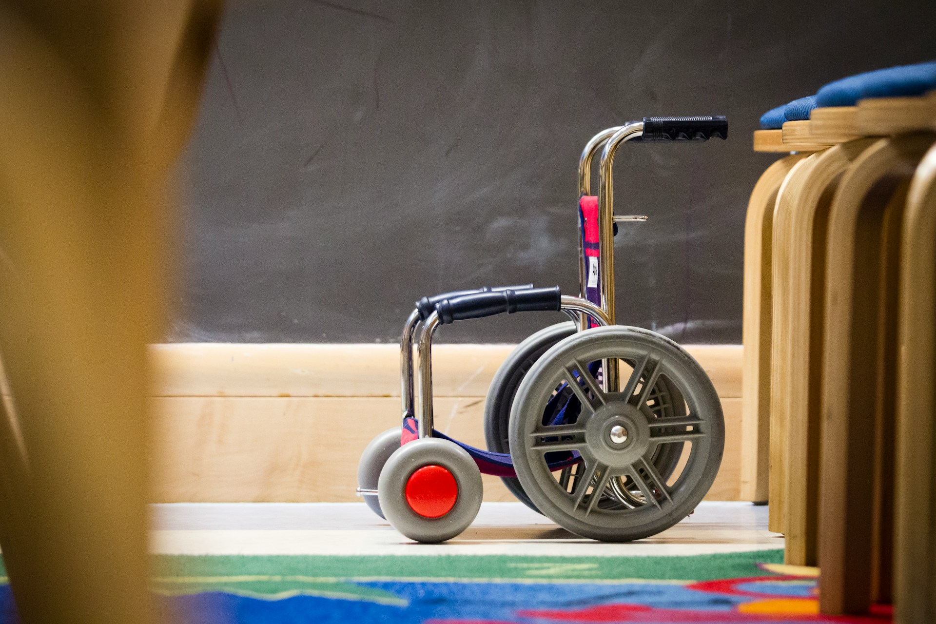 gray childs wheelchair