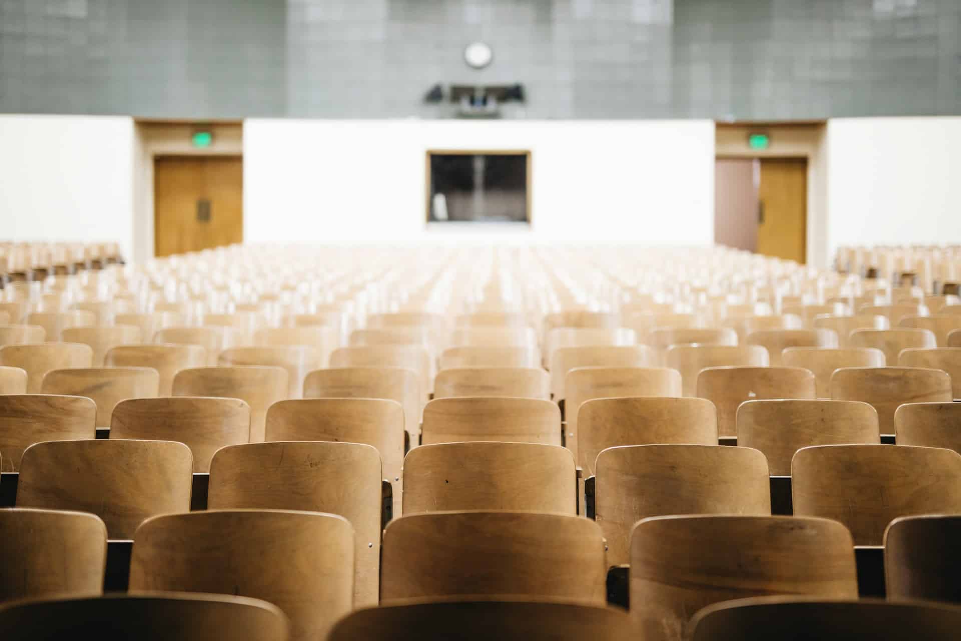 empty chairs in a theater