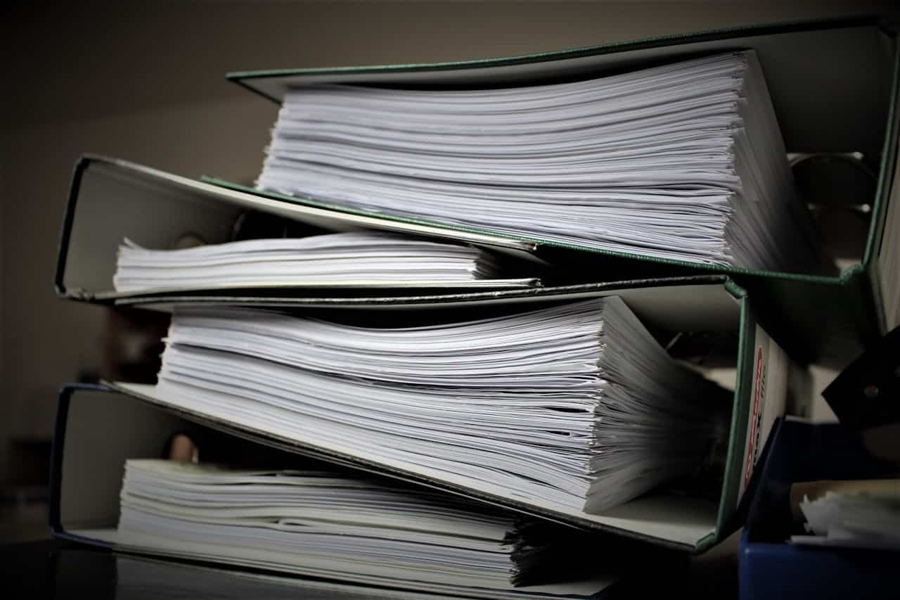 pile of binders
