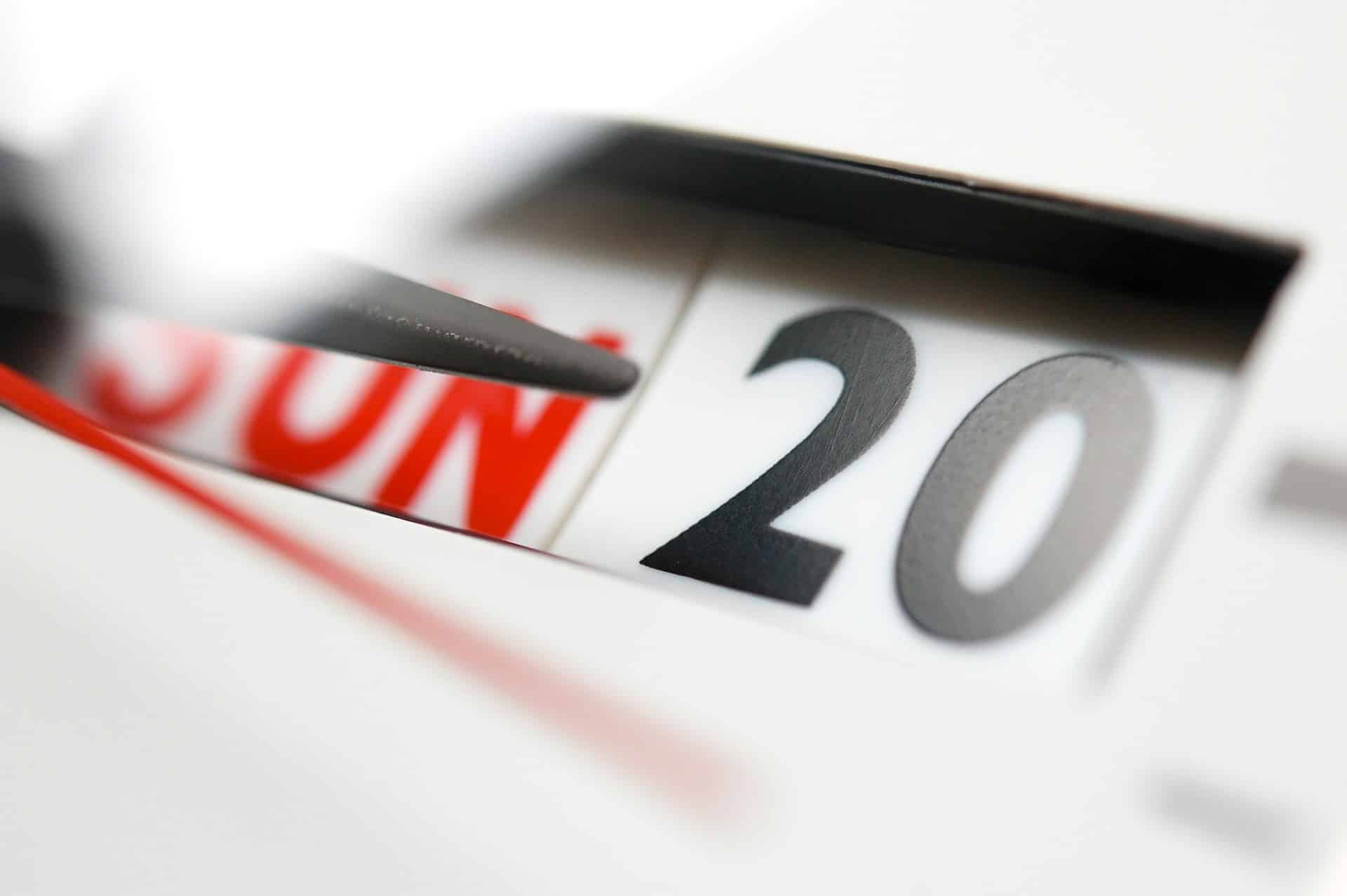 close up of watch calendar date